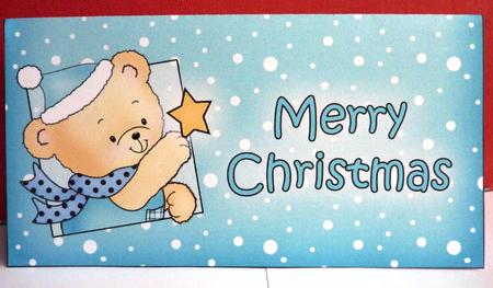 Robert's Xmas Star Money or Gift Wallet and Card by Anne Jackson