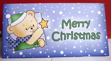 Robert's Xmas Star Money or Gift Wallet and Card by Anne Jackson