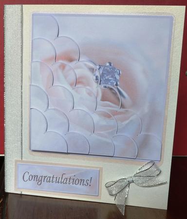 Diamond Wedding-engagement Scalloped Side Stacker by Anne Jackson
