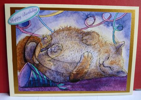 Cat Taking a Break from Partying by Anne Jackson