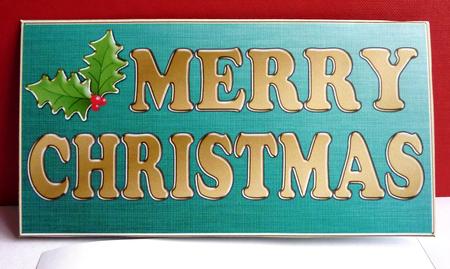 Elegant Christmas Holly Money or Gift Wallet and Card by Anne Jackson