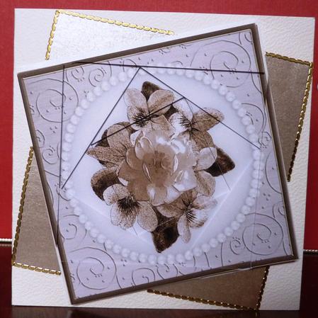 Flowers and Pearls Quick Card with Twisted Spiral Side Stack by Anne Jackson