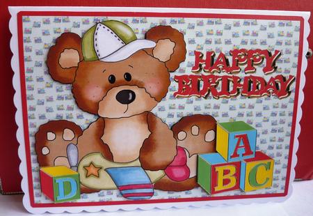 Building Blocks - Teddy with Plane by Anne Jackson