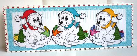 Polar Bears Having Fun on the Ice Dl by Anne Jackson