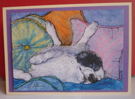 Extreme Relaxation Was His Sport Wavy Edge Topper Stacker by Anne Jackson