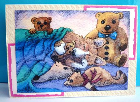 Bear Security - Oval Pyramage by Anne Jackson