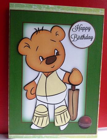 Cricket Colin Bear by Anne Jackson