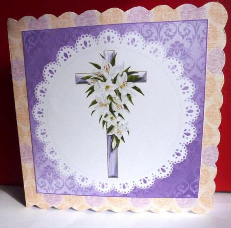 Easter Lily Enamel Cross Topper by Anne Jackson