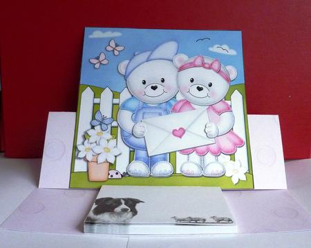 Teddy Tess & Teddy Ed Quick Card & 3D Decoupage by Anne Jackson