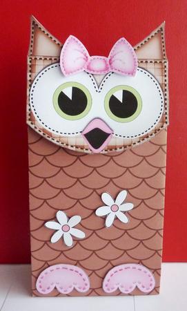3D Little Hoot Owl Cute Character Gift Bag Mini Kit by Anne Jackson