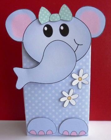 3D Lola Elephant Cute Character Gift Bag Mini Kit by Anne Jackson