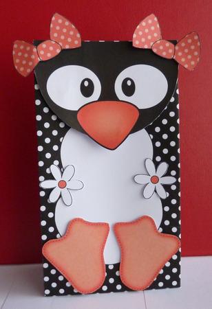 3D Penguin Cute Character Gift Bag Mini Kit by Anne Jackson