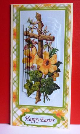 Easter Cross with Yellow Flowers by Anne Jackson