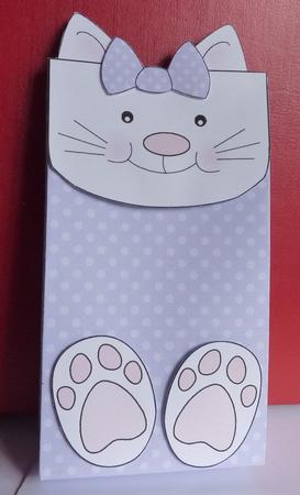 3D Little Cat Cute Character Gift Bag Mini Kit by Anne Jackson