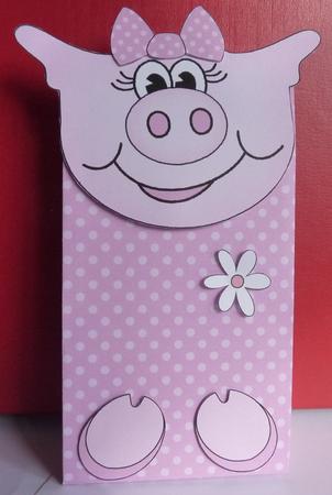 3D Zoe Piggy Cute Character Gift Bag Mini Kit by Anne Jackson