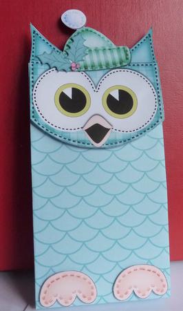 3D Little Hoot Owl Cute Xmas Character Gift Bag Mini Kit by Anne Jackson