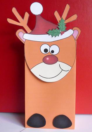 3D Rudolph Cute Xmas Character Gift Bag Mini Kit by Anne Jackson