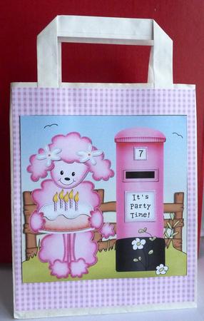 Bon Bon Poodle & Postbox Quick Card N 3D Decoupage by Anne Jackson