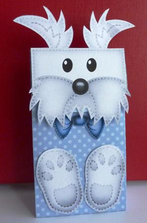 3D Jock Westie Dog Cute Character Gift Bag Mini Kit by Anne Jackson