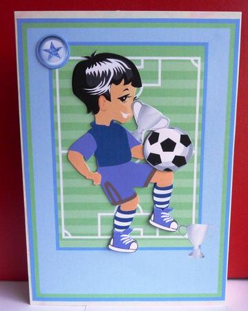Football Boy Topper & Decoupage by Anne Jackson