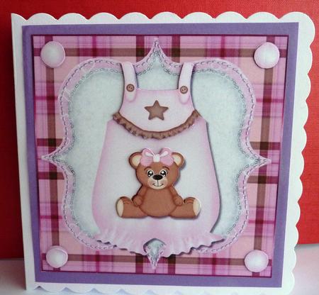 New Baby Girl Cute Teddie by Anne Jackson