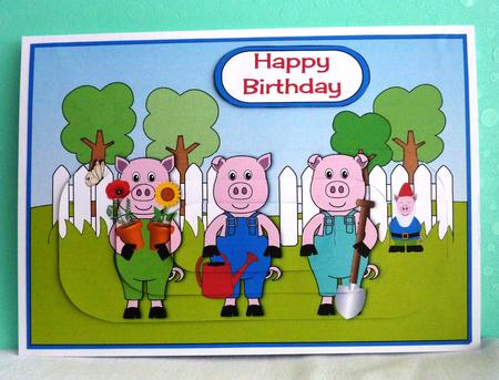 Gardening Piggies Pyramid by Anne Jackson