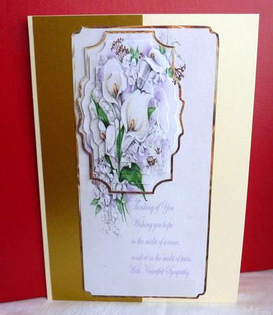 Peace Lily Dl Card with Shaped Pyramids by Anne Jackson