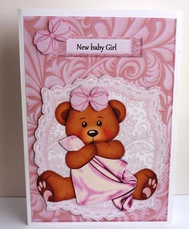 New Baby Girl Teddie by Anne Jackson