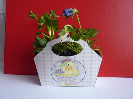 Easte Chick Gift Basket with Topper/bookmark 1 by Anne Jackson