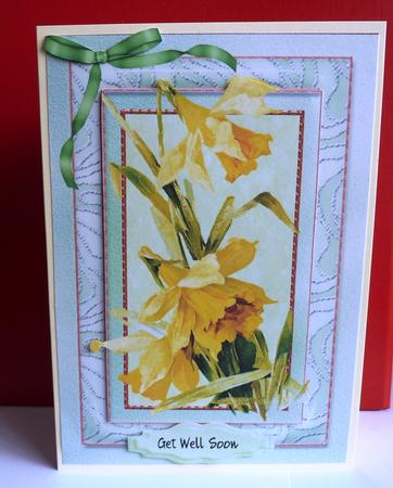 Lovely Daffodils in a Decko Frame by Anne Jackson
