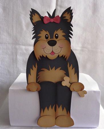 3D on the Shelf Card Kit - Poppy Yorkie Dog by Anne Jackson