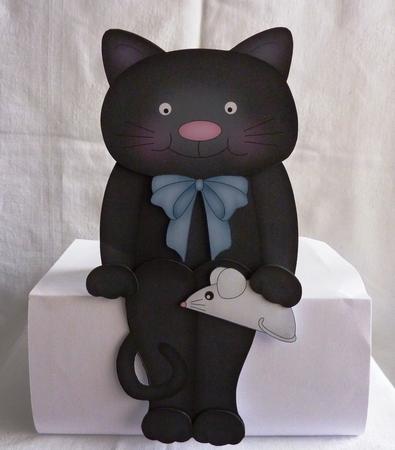 3D on the Shelf Card Kit - Little Black Cat Sooty by Anne Jackson