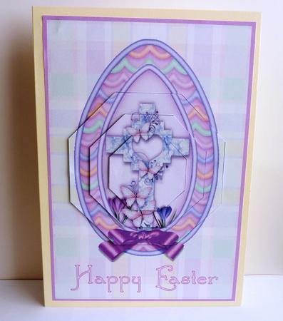 Easter Cross with Butterflies Octagon Pyramid by Anne Jackson