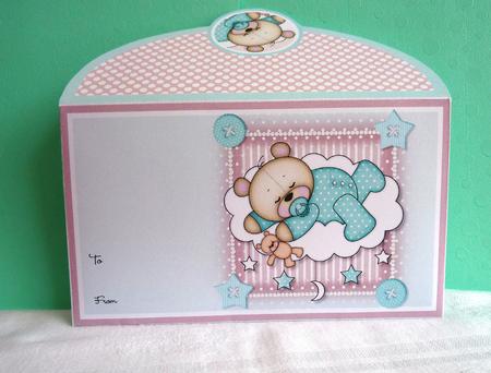 Baby Boy Sleeping Teddy Money Wallet by Anne Jackson