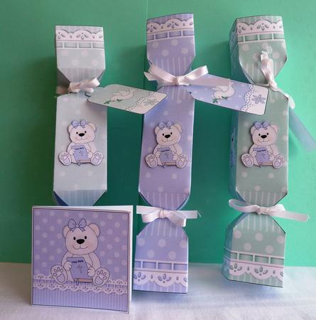 3D Bobbi Bear Cracker Gift Favour Boxes by Anne Jackson