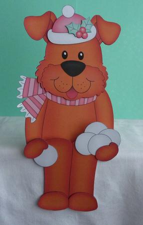 3D on the Shelf Card Kit - Christmas Rusty Dog by Anne Jackson