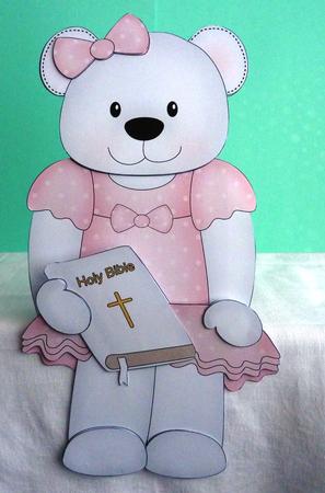 3D on the Shelf Card Kit - Little Belle Bear with Bible by Anne Jackson