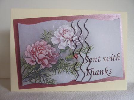 Thank You Carnations Wavy Book Side Stacker by Anne Jackson