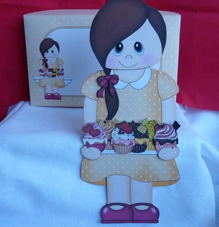 3D on the Shelf Card Kit - Little Cupcake Teen Cally by Anne Jackson
