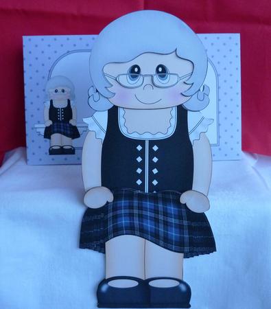 3D on the Shelf Card Kit - Little Scottish Old Lady Lorna by Anne Jackson