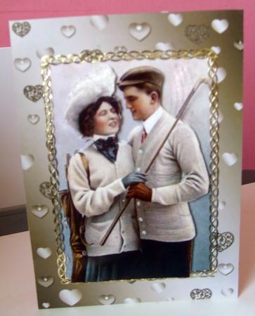 Showered by Love Hearts Metallic Background 10 by Anne Lawson