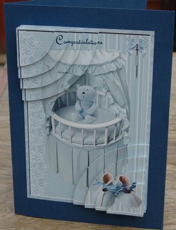 Little Boy Blue Rounded Corner Stacker by Anne Lockwood