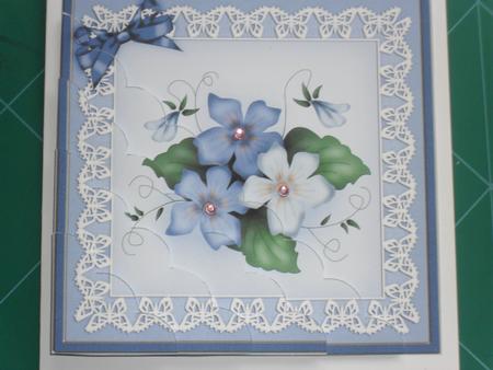 Apple Blossom Quick Card with Shell Edged Corner Side Stacke by Anne-marie Wheeler