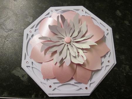 Octagonal Floral Card 2  by Anne-marie Wheeler