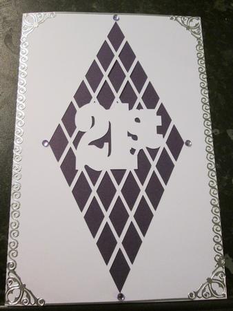 21st Latticed Frame Card by Anne-marie Wheeler