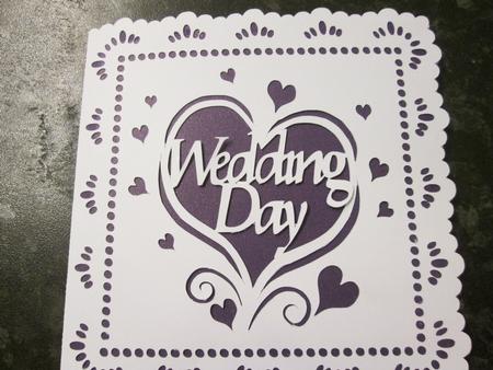 Wedding Day In Heart Card Template Cutting Machine Fi by Anne-marie Wheeler