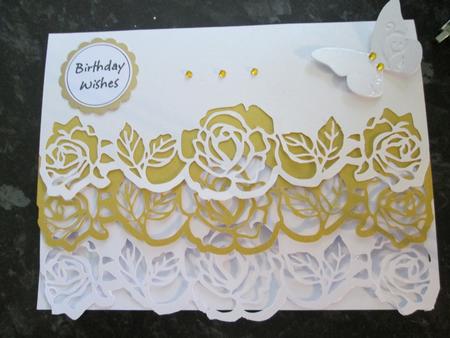 555 Rose Open Border Card by Anne-marie Wheeler