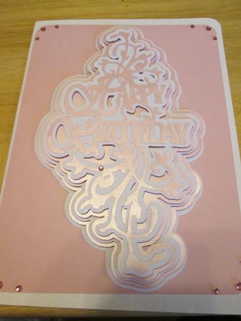 Happy Birthday with Flourishes A5 Topper by Anne-marie Wheeler