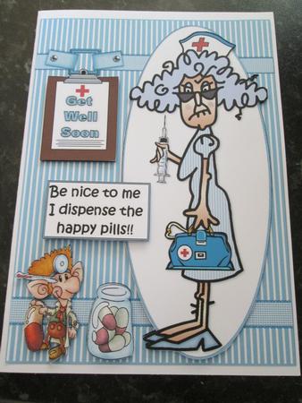 Nurse Stella Has the Happy Pills Quick Card by Anne-marie Wheeler