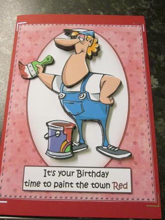 Time to Paint the Town Red Birthday by Anne-marie Wheeler
